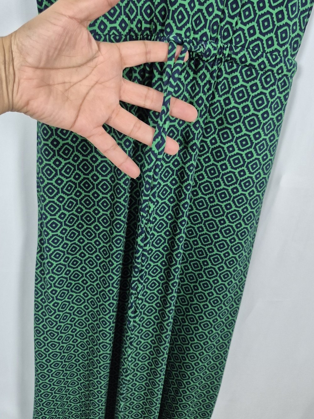 Banana Republic Green Geometric Racerback Maxi Dress XS - Picture 5 of 7